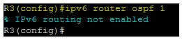 ipv6 routeur ospf 1