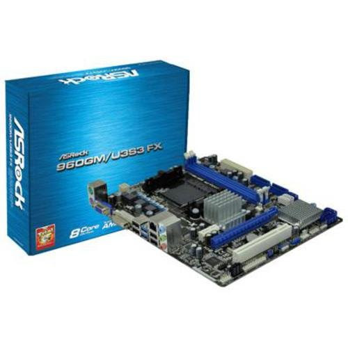  Asrock 960GM/U3S3 FX Sockel AM3+ Mainboard (PCI-e, 2x DDR3 Speicher, 1866MHz, 2x SATA III, 2x USB 3.0)