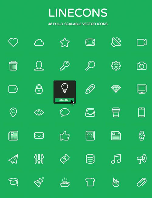 Download Linecons - Free Vector Icons Pack
