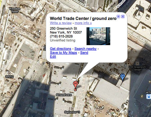 New Yorkers Upset Google Label's World Trade Center Site as Ground Zero