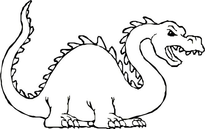 kids dragon coloring page - Clip Art Library