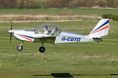 G-CGTD - 2010 build Aerotechnik EV-97 Eurostar, visiting Barton