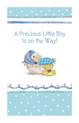 "Shower for Baby Boy" | Baby Shower Printable Card | Blue ...