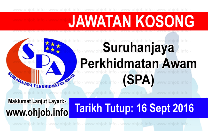 Jawatan Kerja Kosong Suruhanjaya Perkhidmatan Awam (SPA) logo www.ohjob.info september 2016