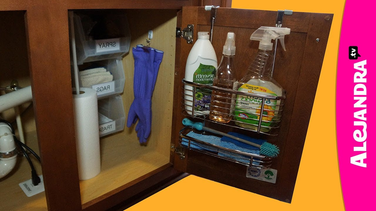 How to Organize Under the Kitchen Sink Cabinet - YouTube