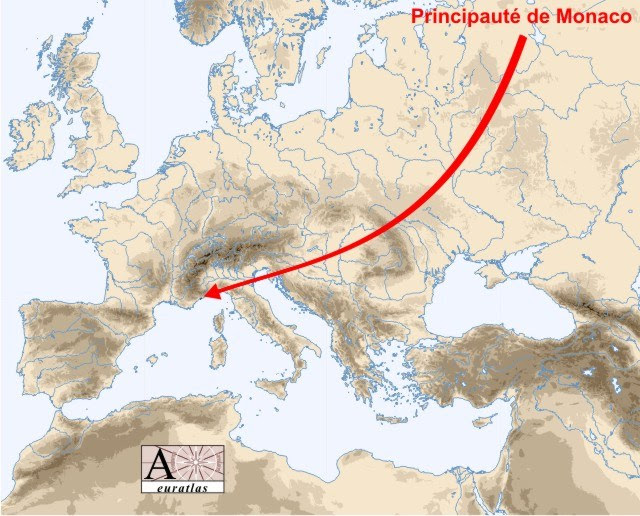 monaco map europe. Monaco