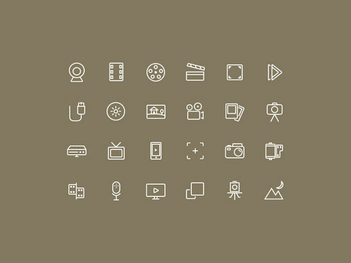 Photo & Video Icon Set