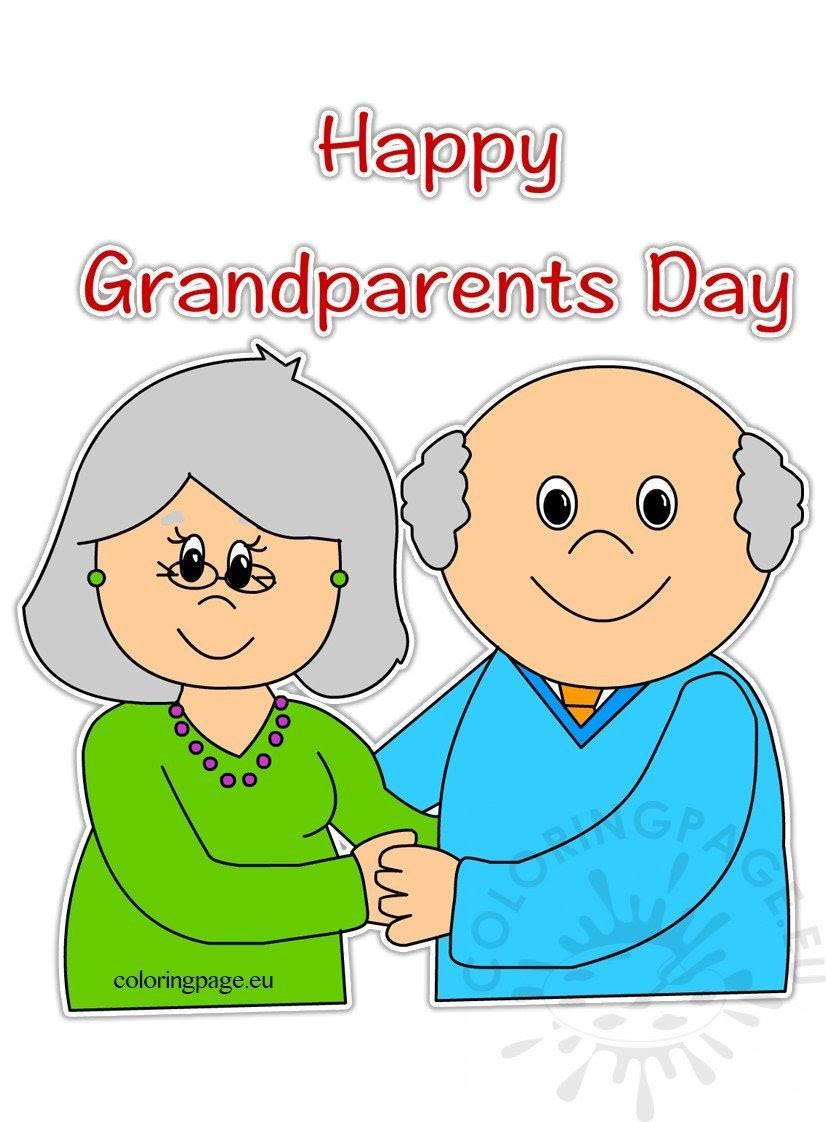 Download Happy Grandparents Day vector illustration - Coloring Page
