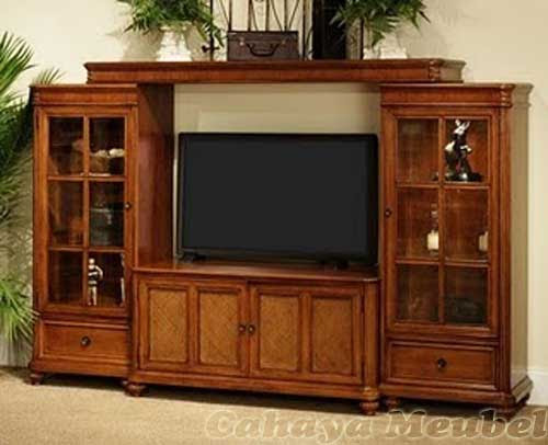 Set Lemari Tv Minimalis Mewah Jati Jepara Bufet TV Modern Set Lemari Tv Minimalis Mewah Jati Jepara Bufet TV Modern