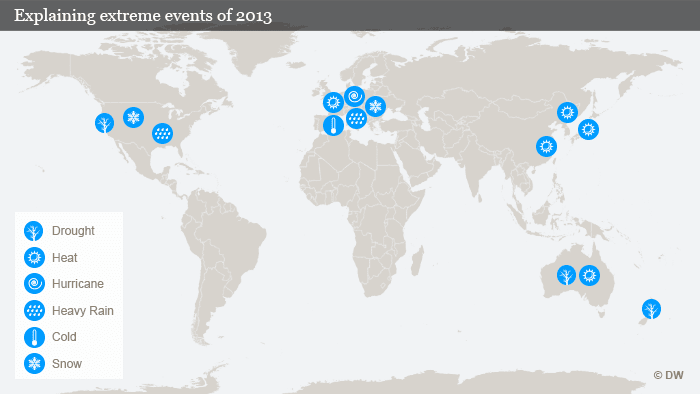 Infografik Unwetter weltweit