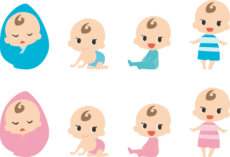 フリーイラスト 男の子と女の子の赤ちゃんのセットでアハ体験 Gahag 著作権フリー写真 イラスト素材集