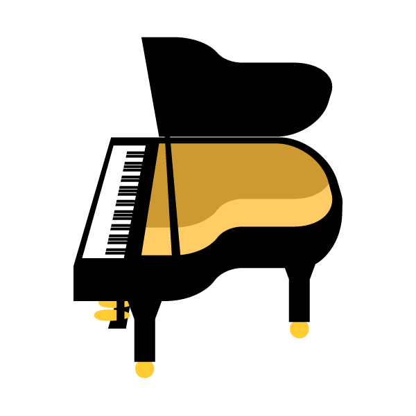 手書き風でかわいいピアノの無料イラスト 商用フリー オイデ43