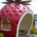 green bus stop, recycled green bottles, Japanese fruit-shaped bus stop, solar powered bus stop, green roofed bus stop, Lundberg Design, Aaron Scales, Dutch WVTTK Architects