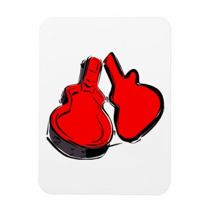 open empty guitar case red.png rectangular magnet