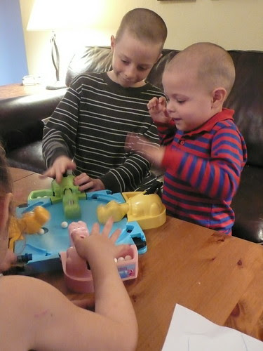 Opening Christmas gifts