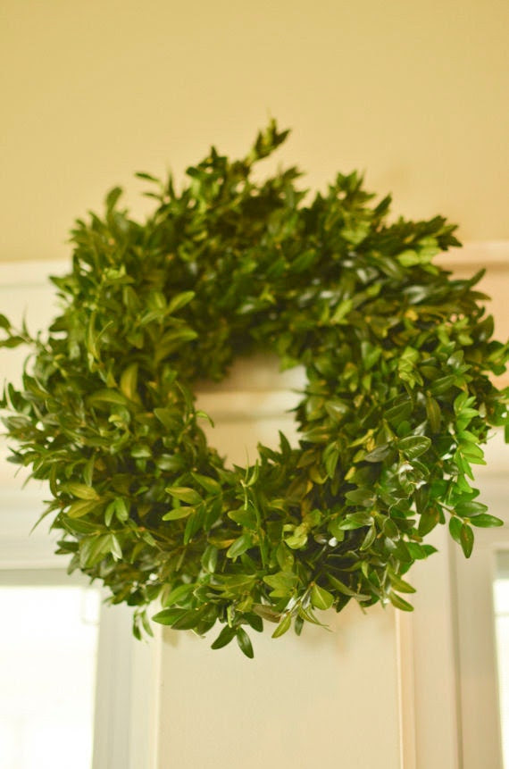 Fresh 10-12" Boxwood Wreath, small boxwood wreath, candle wreath, boxwood, winter wreath, holiday wreath, Christmas wreath,