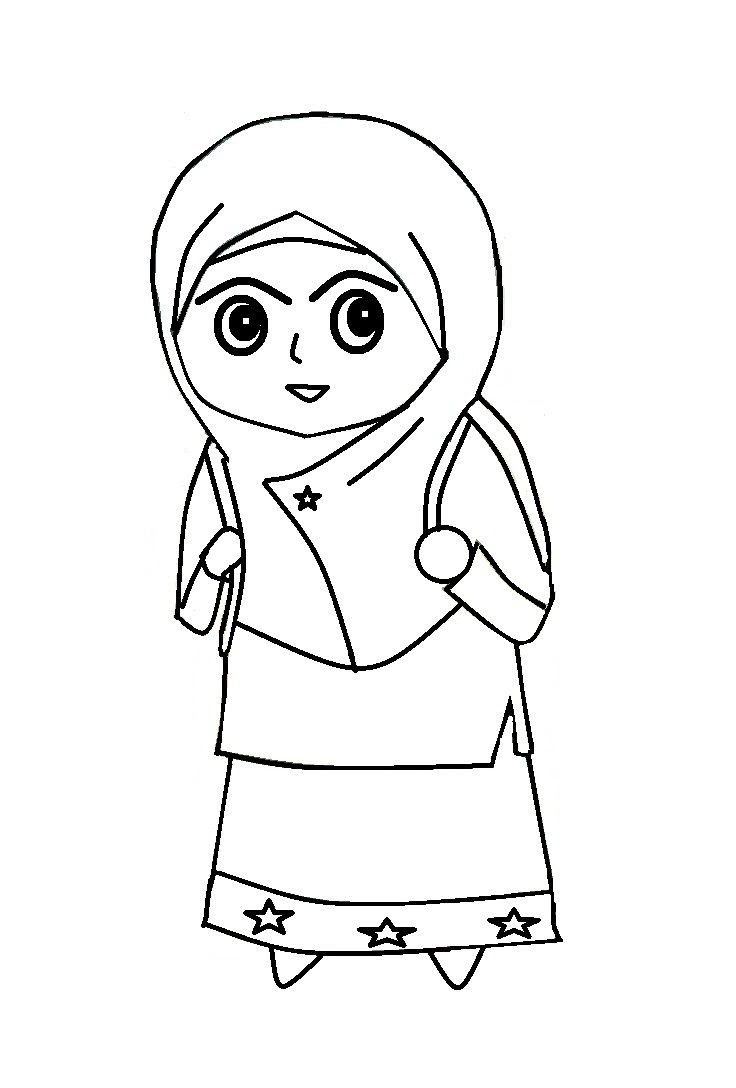 Gambar Koleksi Mewarnakan Gambar Muslim Muslimah Azhan Gambar Koleksi Mewarnakan Gambar Muslim Muslimah Azhan