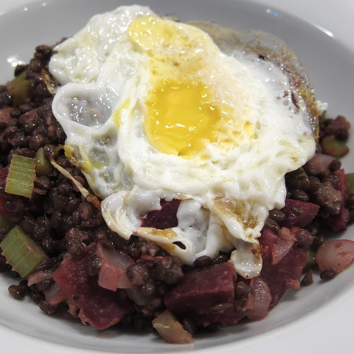 Warm Black Lentil &amp; Beet Salad