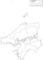 中国地方 白地図 の画像素材 地図素材ならイメージナビ