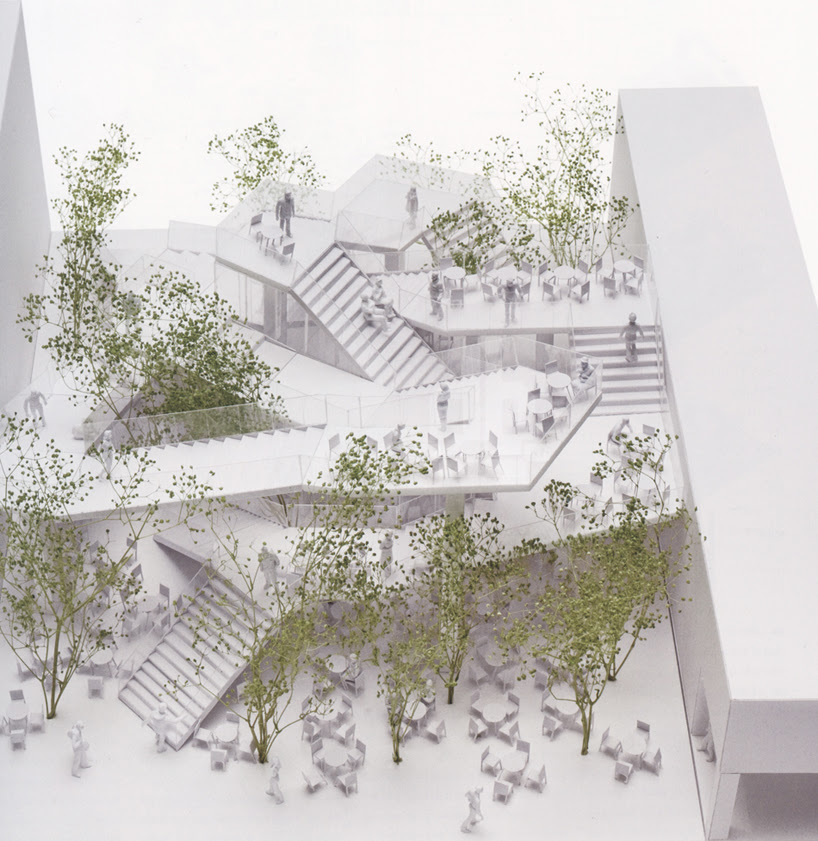 a network of staircases defines taiwan cafe by sou fujimoto