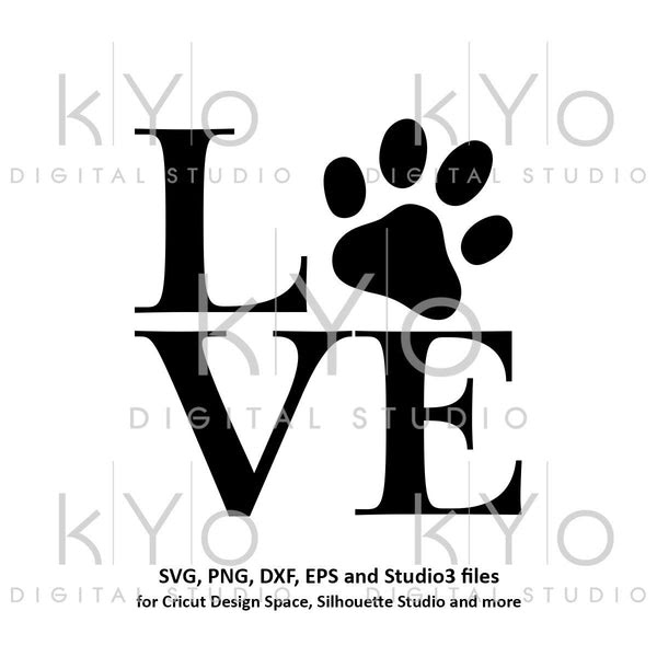 Download Free 340 Love Dog Paw Svg SVG PNG EPS DXF File for Cricut, Silhouette and Other Machine