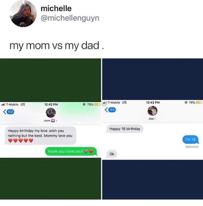 Dammit mom, be more like dad