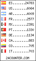 visitors by country counter