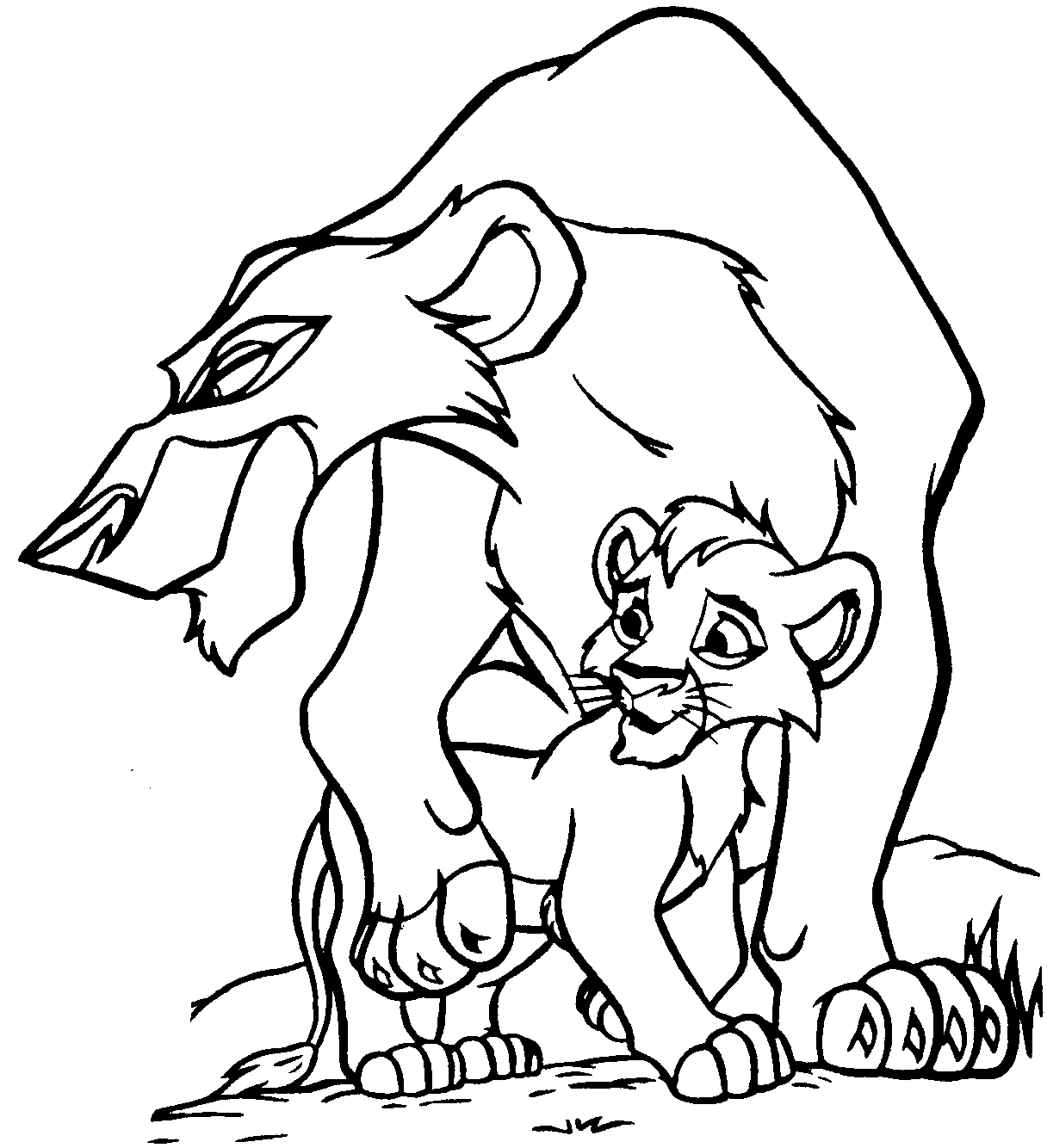 Coloriage a imprimer roi lion 2