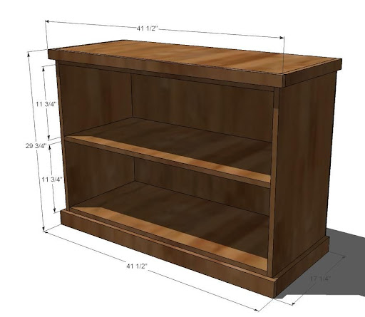 Short Wide Bookshelf
