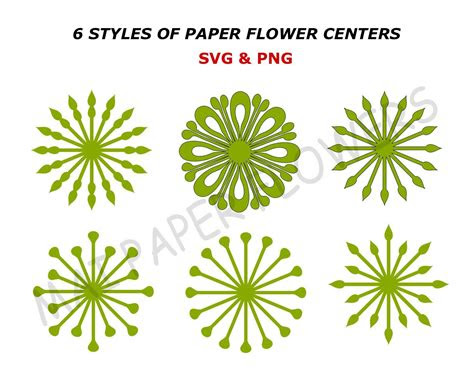  paper flower centers flower center svg paper flower center template