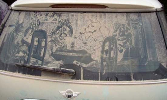 Τέχνη σε σκονισμένα αυτοκίνητα (20)