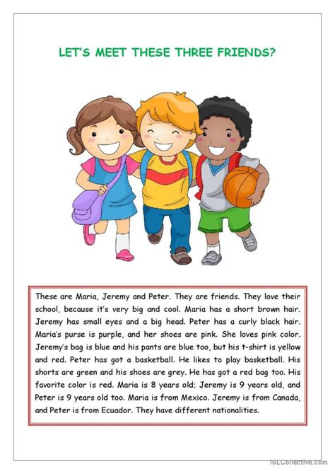  reading comprehension for kids read english esl worksheets pdf doc