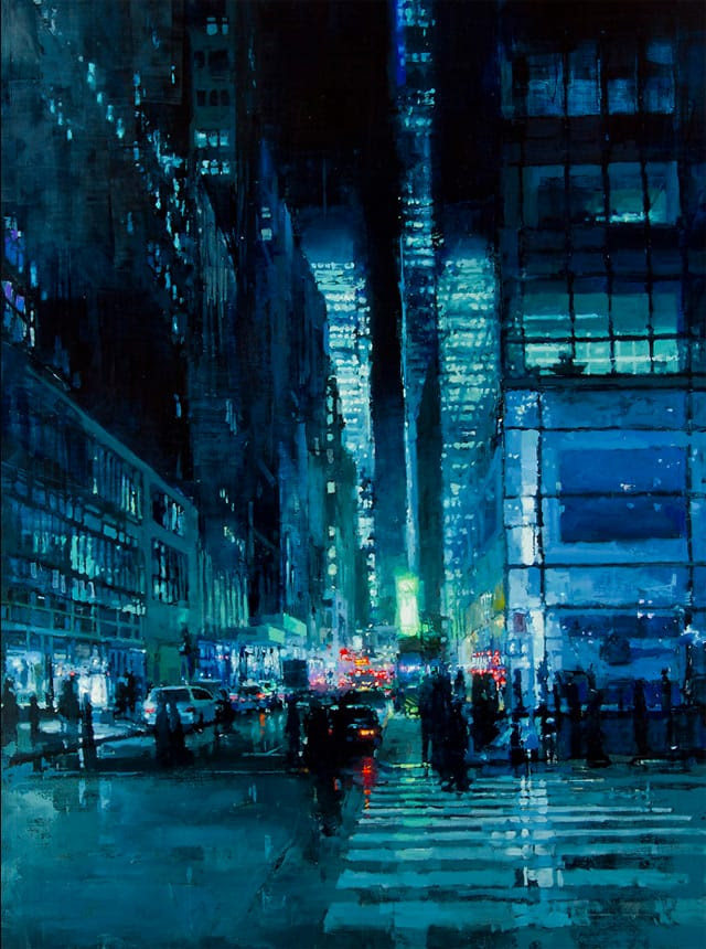 http://www.thisiscolossal.com/2013/01/brooding-cityscapes-painted-with-oil-by-jeremy-mann/