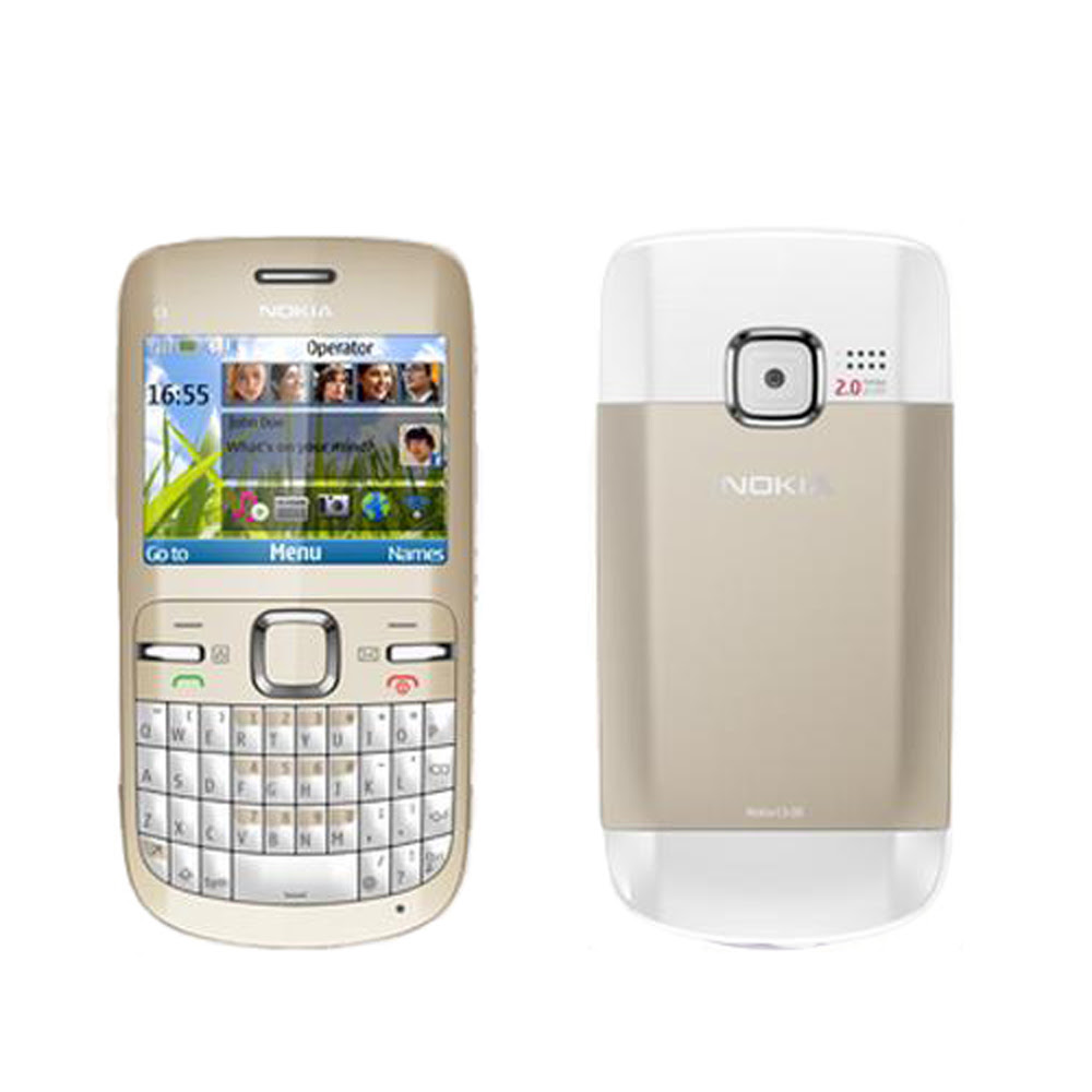 Nokia C3 00 Gold White Wifi Keyboard Unlocked Gsm Quadband Cell Phone ...