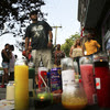 People attend a vigil for Eric Garner near where he died after he was taken into police custody in Staten Island.