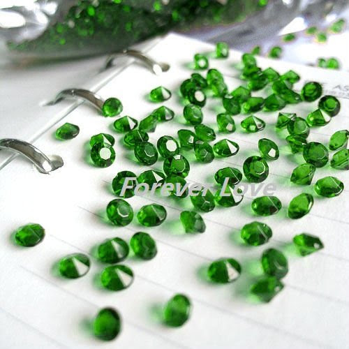 FREE SHIPPING1000pcs 1Carat 65mm Emerald Diamond Confetti Wedding Party 