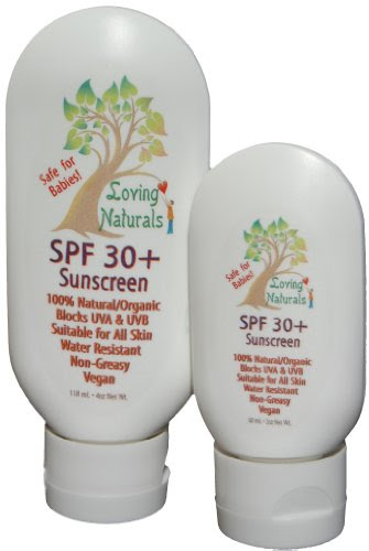 Loving Naturals Sunscreen 2 pack (2oz & 4oz Bottles)