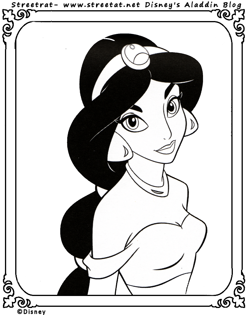 Free Free 117 Disney Princess Jasmine Printable Coloring Pages SVG PNG EPS DXF File