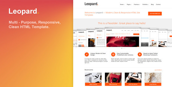 Leopard - Responsive and Clean HTML Template 