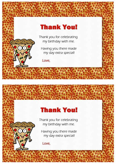 pizza   cards birthday printable