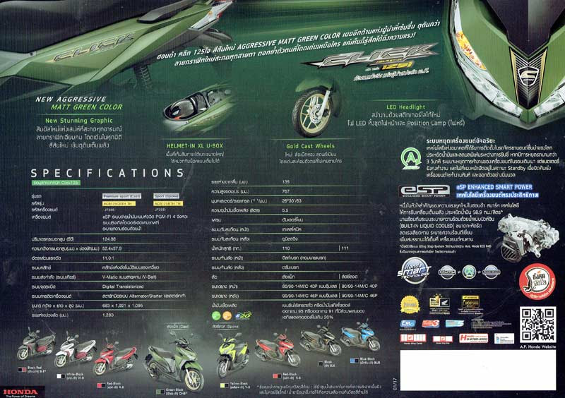 Honda Click 125i 17 Model Phuket Motorbike Rentals