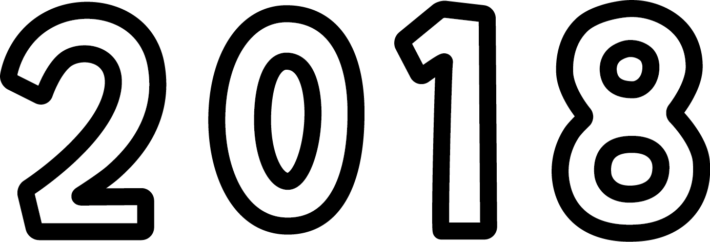 年賀状18年の数字イラスト デザイン印刷に 可愛い無料イラスト素材集
