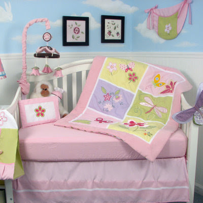 Butterflies Meadows Baby 14 Piece Crib Nursery Bedding Set