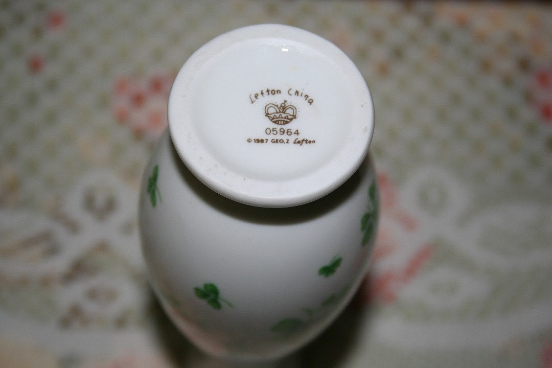 Lefton China Shamrock Bud Vase This 