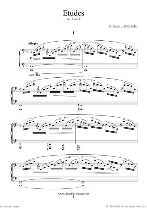 chopin etudes op   sheet   piano solo