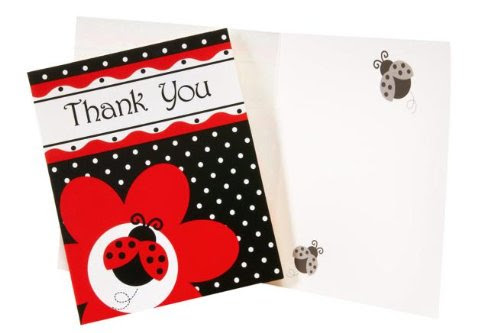 Ladybug Fancy Thank You Notes Party Accessory
