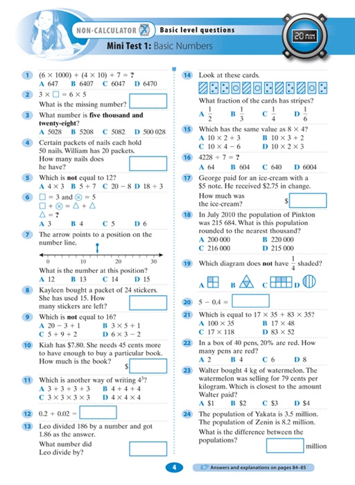 booktopia excel naplan style numeracy tests year 7 by
