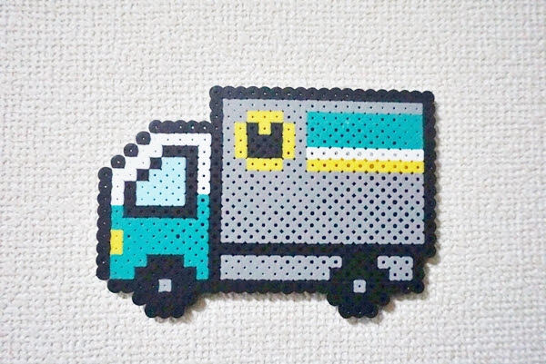 図案あり トラックの作り方 アイロンビーズ パーラービーズ用ドット絵 人生は暇つぶし