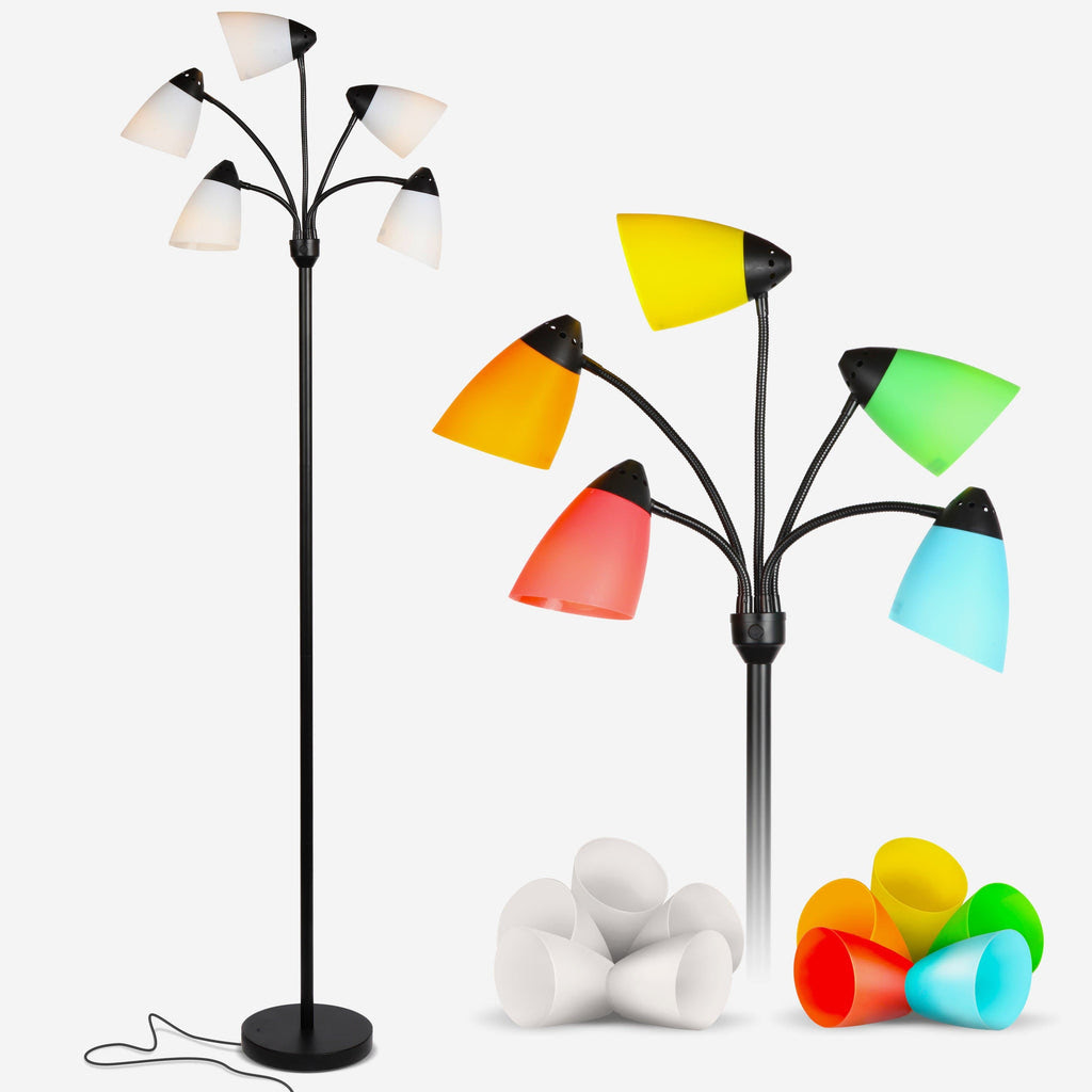 Medusa LED Floor Lamp - Multi Head Adjustable Tall Pole ...