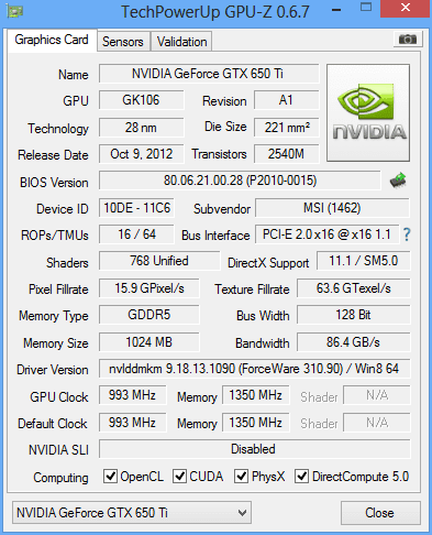 Flags For Gtx 650 Ti - 